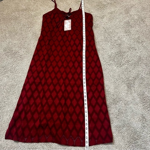 NWT! Band of Gypsies Band of the Free Merlot Lila Midi Slip Dress. Size Medium. - Picture 9 of 14